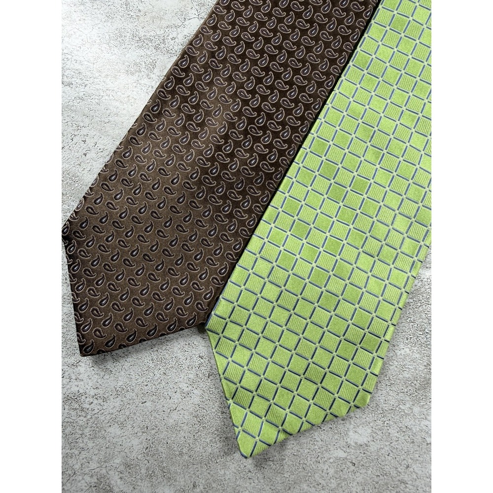 Nautica 100% Silk Tie Mens One Size Multicolor Paisley Jacquard Necktie Set